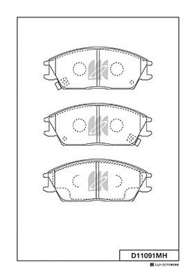Brake Pad Set, disc brake (D11091MH)