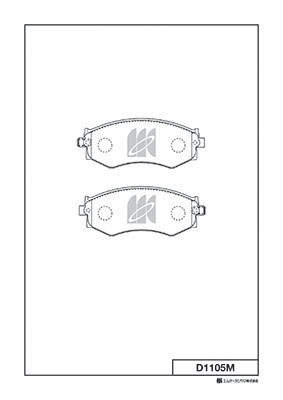 Brake Pad Set, disc brake (D1105M)