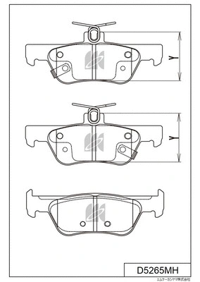 Brake Pad Set, disc brake (D5265MH)