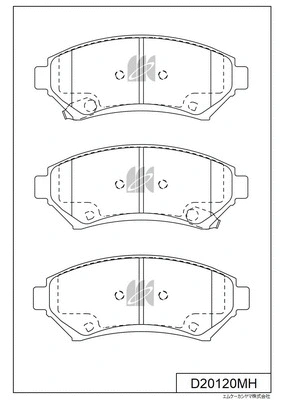 Brake Pad Set, disc brake (D20120MH)