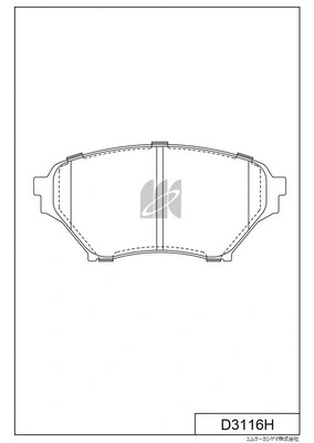Brake Pad Set, disc brake (D3116H)
