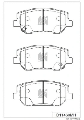 Brake Pad Set, disc brake (D11460MH)