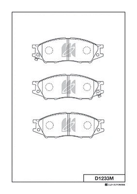 Brake Pad Set, disc brake (D1233M)