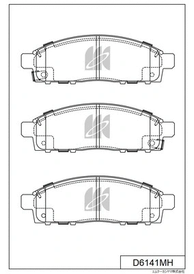 Brake Pad Set, disc brake (D6141MH)