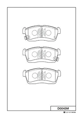 Brake Pad Set, disc brake (D0045M)