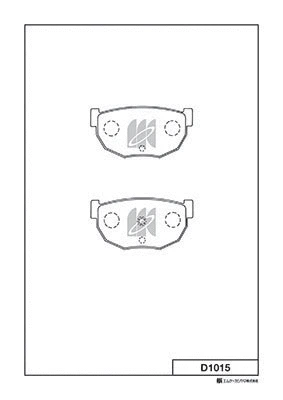 Brake Pad Set, disc brake (D1015)