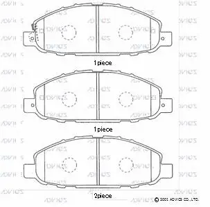 Brake Pad Set, disc brake (B1N235)