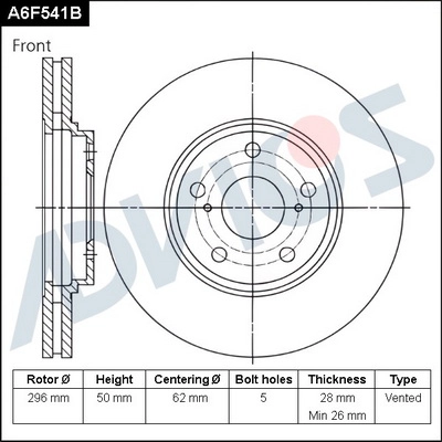 Brake Disc (A6F541B)