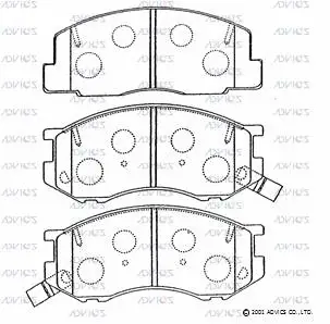Brake Pad Set, disc brake (SN827P)