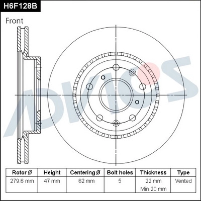 Brake Disc (H6F128B)