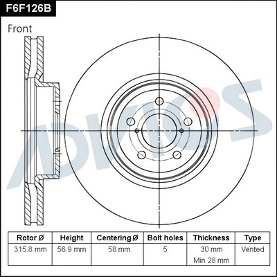 Brake Disc (F6F126B)