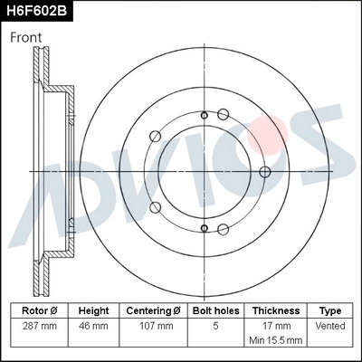 Brake Disc (H6F602B)