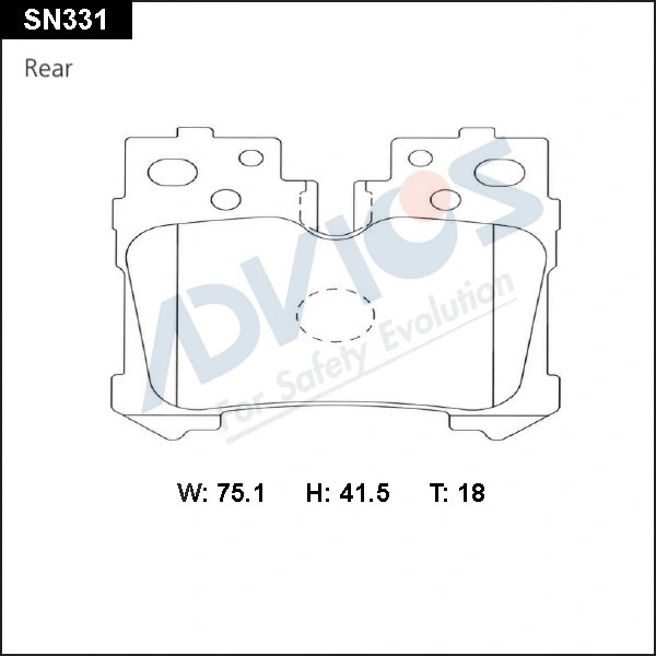 Brake Pad Set, disc brake (SN331)