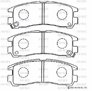 Brake Pad Set, disc brake (D2N032)