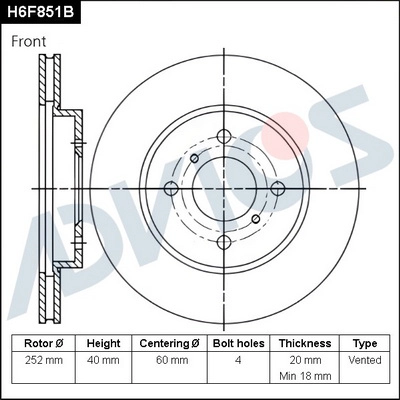 Brake Disc (H6F851B)