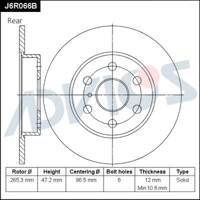 Brake Disc (J6R066B)