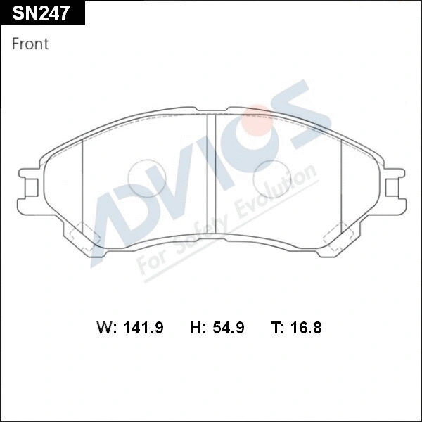 Brake Pad Set, disc brake (SN247)