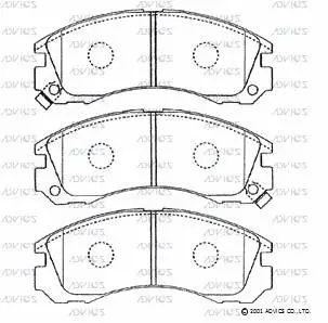 Brake Pad Set, disc brake (D1N034)