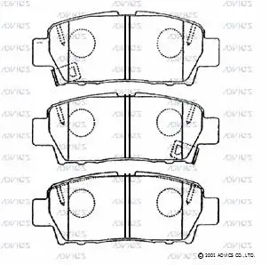 Brake Pad Set, disc brake (A2N057)