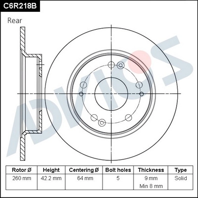 Brake Disc (C6R218B)