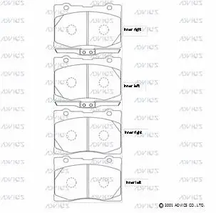 Brake Pad Set, disc brake (SN128P)