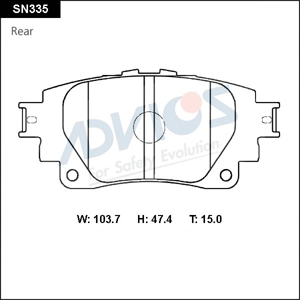 Brake Pad Set, disc brake (SN335)