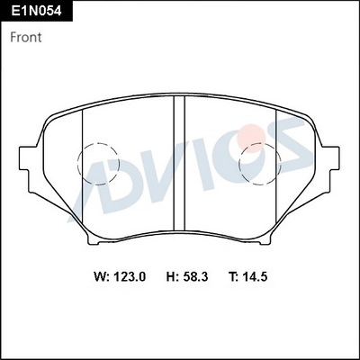 Brake Pad Set, disc brake (E1N054)