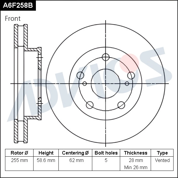 Brake Disc (A6F258)