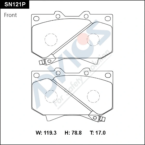 Brake Pad Set, disc brake (SN121P)