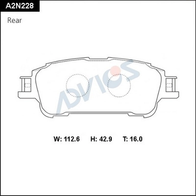 Brake Pad Set, disc brake (A2N228)