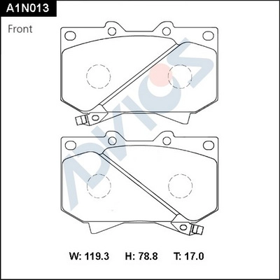 Brake Pad Set, disc brake (A1N013)