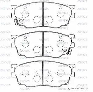 Brake Pad Set, disc brake (E1N042)
