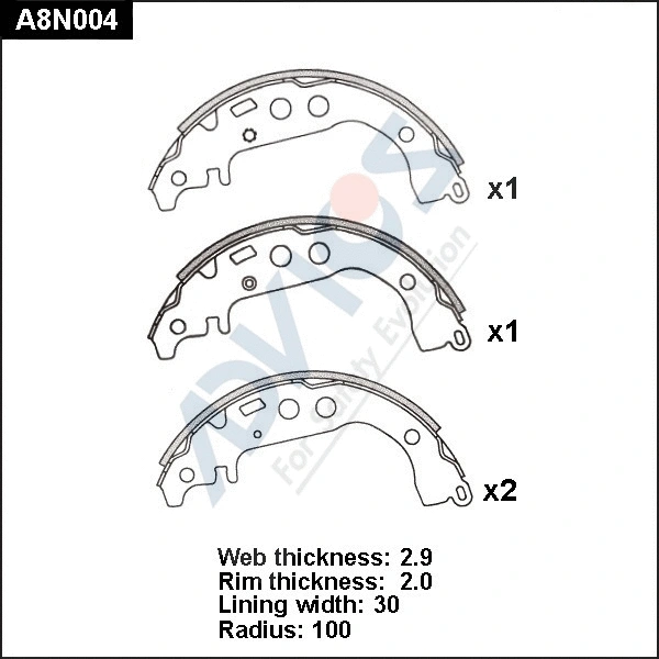 Brake Shoe Set (A8N004)