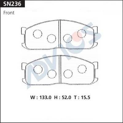 Brake Pad Set, disc brake (SN236)