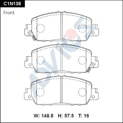 Brake Pad Set, disc brake (C1N138)