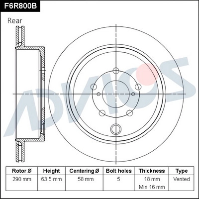 Brake Disc (F6R800B)
