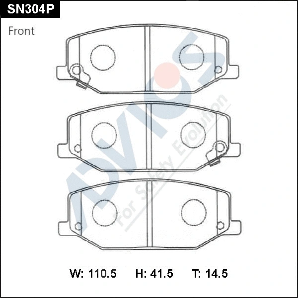 Brake Pad Set, disc brake (SN304P)