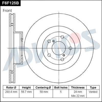 Brake Disc (F6F125B)