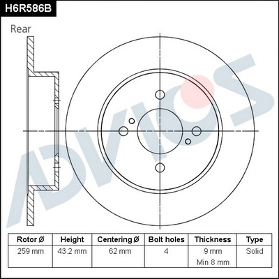 Brake Disc (H6R586B)