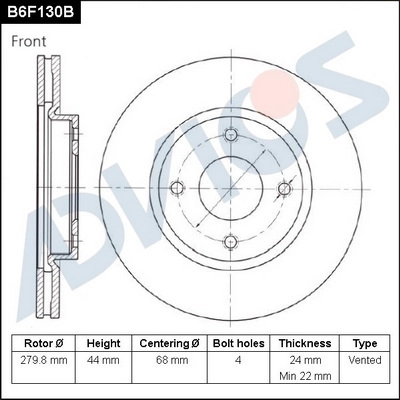 Brake Disc (B6F130B)