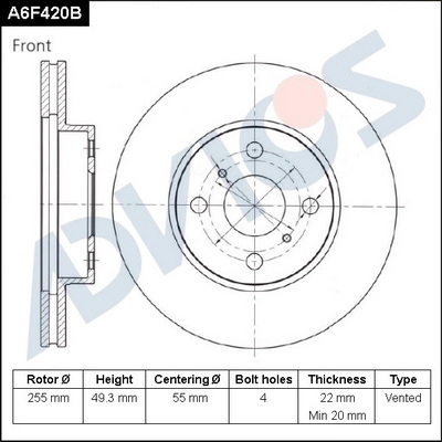 Brake Disc (A6F420B)