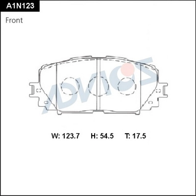 Brake Pad Set, disc brake (A1N123)