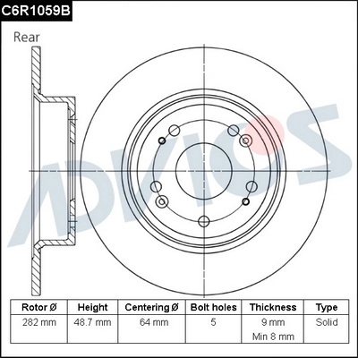 Brake Disc (C6R1059B)