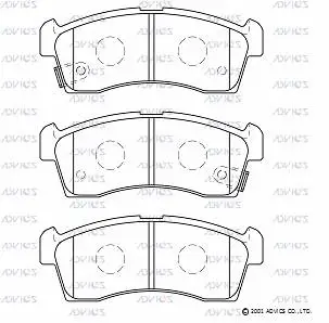Brake Pad Set, disc brake (H1N052)