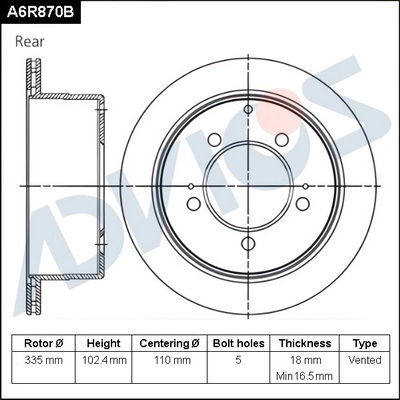 Brake Disc (A6R870B)