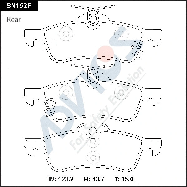 Brake Pad Set, disc brake (SN152P)