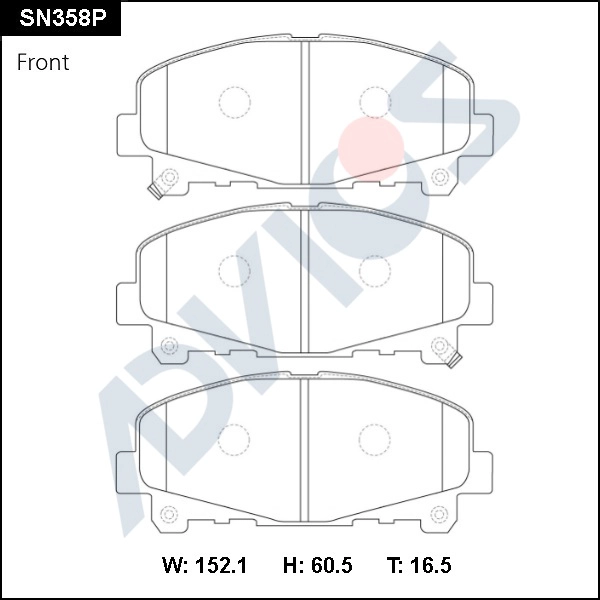 Brake Pad Set, disc brake (SN358P)
