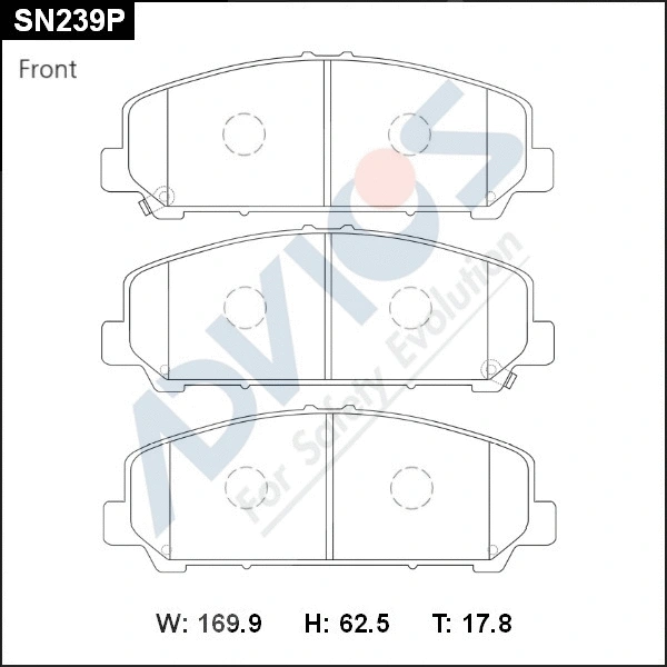 Brake Pad Set, disc brake (SN239P)