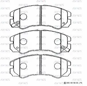 Brake Pad Set, disc brake (SN886P)