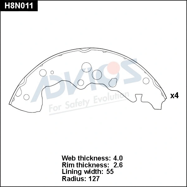 Brake Shoe Set (H8N011)